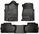 Husky 98241 WeatherBeater Front & Second Row Floor Liners - Black | 2014-2018 GM Silverado/Sierra 1500/2500HD/3500HD Double Cab