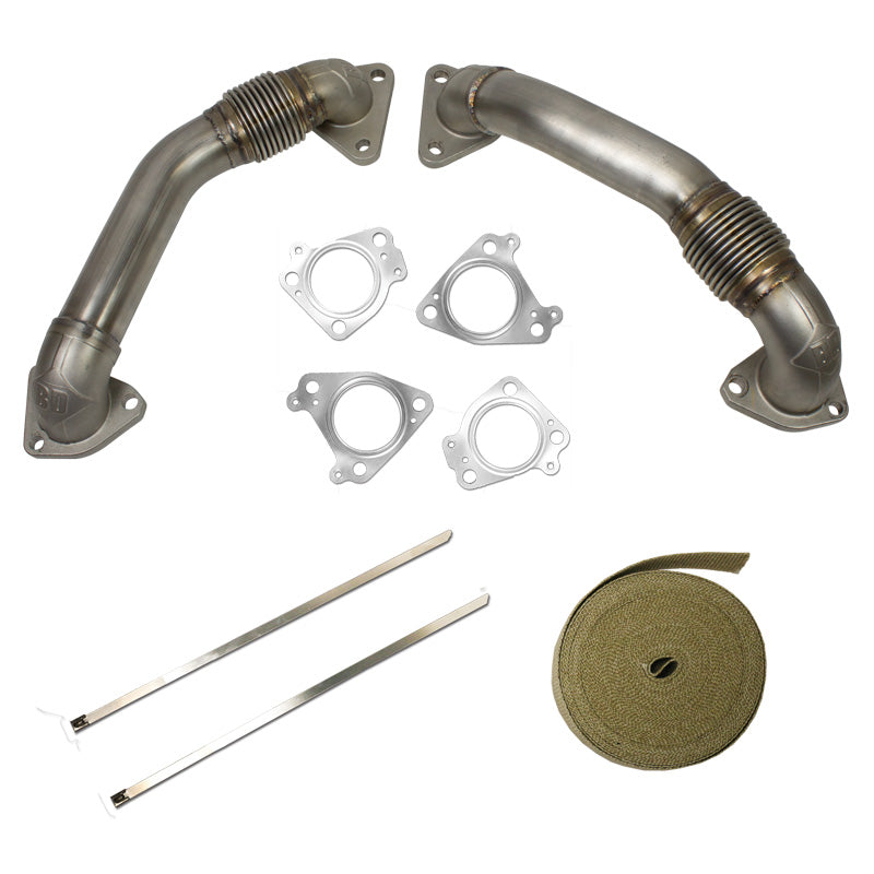 BD Diesel 1043800 Up-Pipes Kit | 2001-2004 GM Silverado/Sierra 2500HD/3500HD 6.6L Duramax LB7
