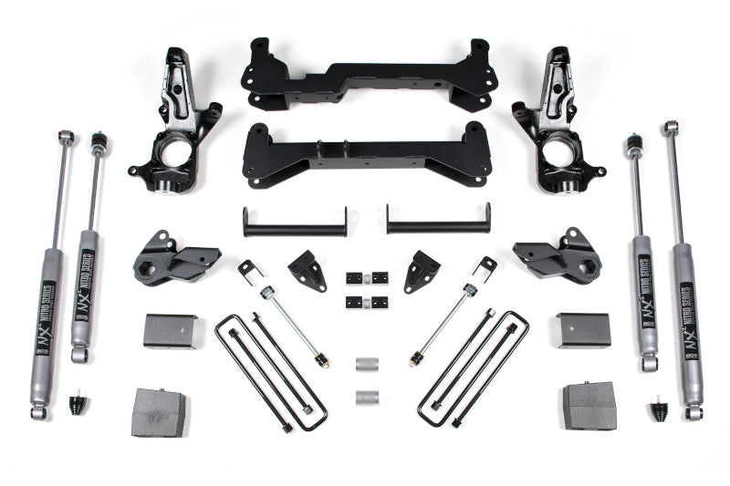 BDS 149H 7 inch Lift Kit with NX2 Nitro Series Shocks - Carrier Above Crossmember | 01-10 GM Silverado/Sierra 2500HD 2WD