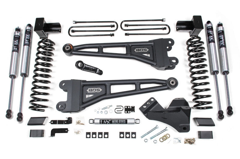 BDS 1575FS 4 inch Radius Arm Lift Kit with FOX 2.0 Shocks | 2017-2019 F350 DRW 6.7L Powerstroke 4WD