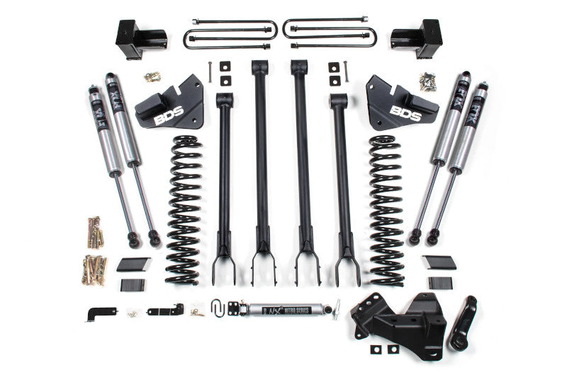 BDS 1578FS 4 inch 4-Link Lift Kit with FOX 2.0 Shocks | 2017-2019 F350 DRW Gas