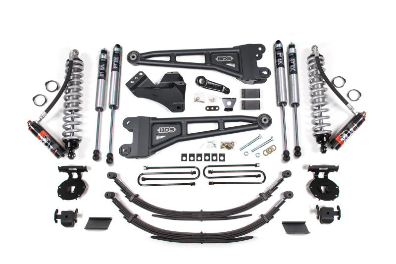BDS 1597FPE 4 inch Radius Arm Lift Kit with FOX 2.5 Coilover Conversion & Leaf Springs | 2011-2016 Ford F250/F350 6.7L Powerstroke 4WD