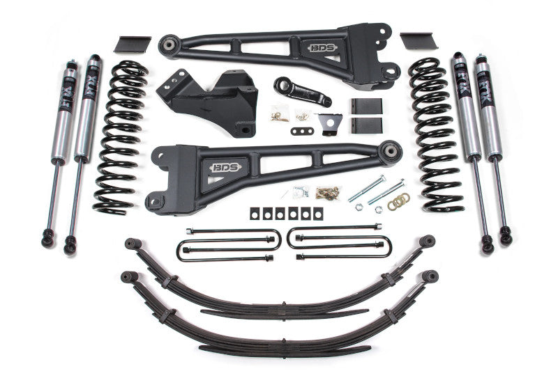 BDS 1597FS 4 inch Radius Arm Lift Kit with FOX 2.0 Shocks & Leaf Springs | 2011-2016 Ford F250/F350 6.7L Powerstroke 4WD