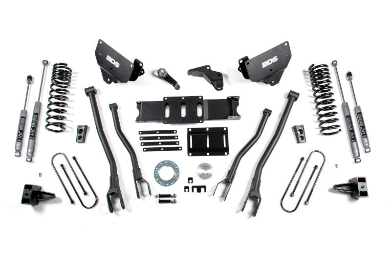 BDS 1603H 6 inch 4-Link Lift Kit with NX2 Nitro Shocks & 5 inch Block Kit - 6 Bolt | 2013-2018 RAM 3500 6.7L Cummins 4WD