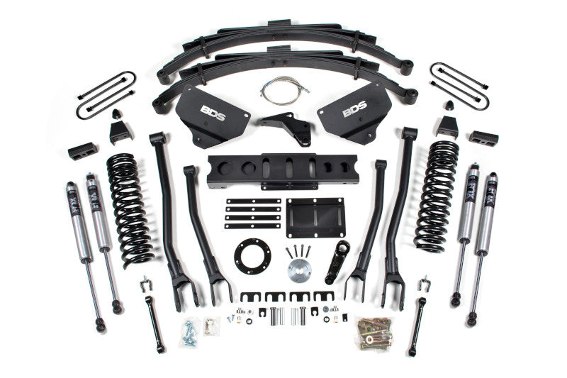 BDS 1614FS 8 inch 4-Link Lift Kit with FOX 2.0 Shocks & Leaf Springs - 6 Bolt | 2013-2018 RAM 3500 6.7L Cummins 4WD