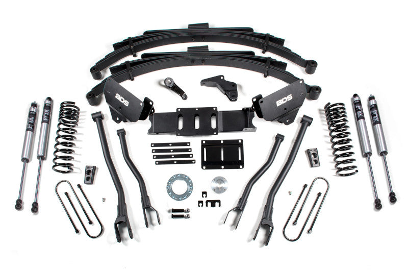 BDS 1618FS 6 inch 4-Link Lift Kit with FOX 2.0 Shocks & Leaf Springs - 6 Bolt | 2013-2018 RAM 3500 6.7L Cummins 4WD