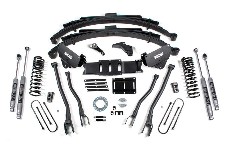 BDS 1620H 5.5 inch 4-Link Lift Kit with NX2 Nitro Shocks & Leaf Springs | 2013-2018 RAM 3500 4WD Gas