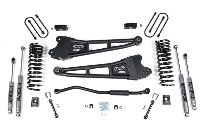 BDS 1622H 3 inch Radius Arm Lift Kit with NX2 Nitro Shocks | 2013-2018 RAM 3500 6.7L Cummins 4WD