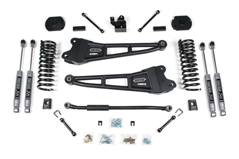 BDS 1624H 3 inch Radius Arm Lift Kit with NX2 Nitro Shocks | 2014-2018 RAM 2500 6.7L Cummins 4WD
