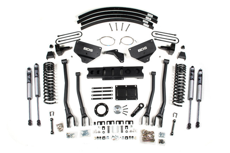 BDS 1625FS 8 inch 4-Link Lift Kit with FOX 2.0 Shocks & 5 inch Block Kit - 6 Bolt | 2013-2018 RAM 3500 6.7L Cummins 4WD