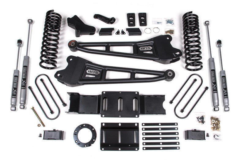 BDS 1656H 4 inch Radius Arm Lift Kit with NX2 Nitro Shocks - 6 Bolt | 2019-2024 RAM 3500 4WD with out Rear Overload