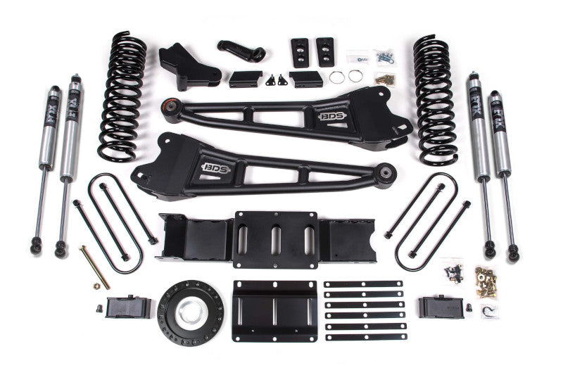 BDS 1658FS 4 inch Radius Arm Lift Kit w/ FOX 2.0 Shocks & 3 inch Rear Blocks | 2019-2024 RAM 3500 4WD