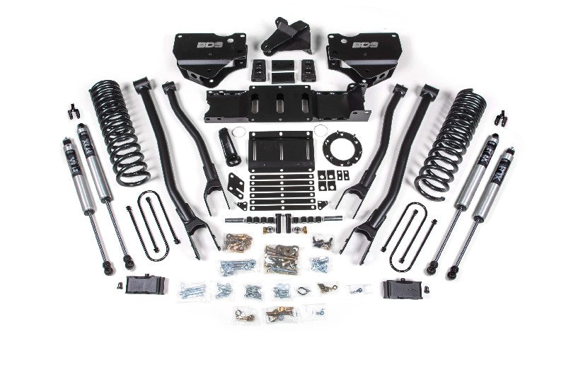 BDS 1676FS 4 inch 4-Link Lift Kit with FOX 2.0 Shocks | 2019-2023 RAM 3500 4WD Gas with out Rear Overload