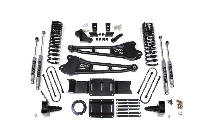 BDS 1685H 6 inch Radius Arm Lift Kit with NX2 Nitro Shocks - 8 Bolt | 2019-2024 RAM 3500 4WD w/o Rear Overload Leaf
