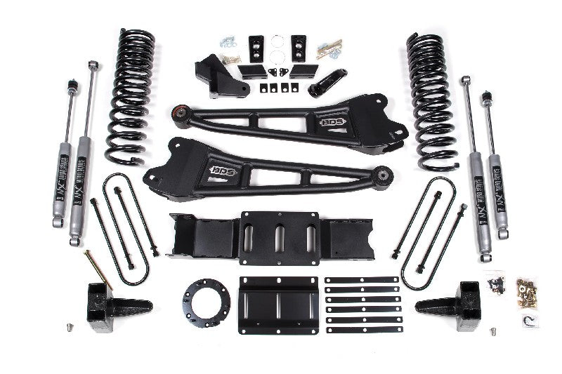BDS 1685H 6 inch Radius Arm Lift Kit with NX2 Nitro Shocks - 8 Bolt | 2019-2023 RAM 3500 with Rear Overload Leaf