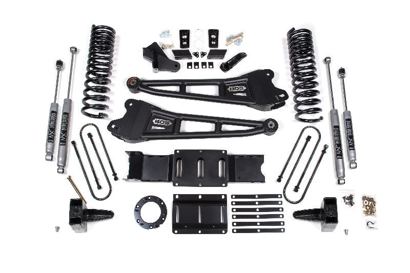 BDS 1686H 5.5 inch Radius Arm Lift Kit with NX2 Nitro Shocks | 2019-2024 RAM 3500 4WD 6.4L HEMI w/o Rear Overload Leaf