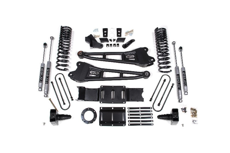BDS 1687H 5.5 inch Radius Arm Lift Kit with NX2 Nitro Shocks | 2019-2024 RAM 3500 4WD w/ Rear Overload Leaf w/o Air Ride Suspension
