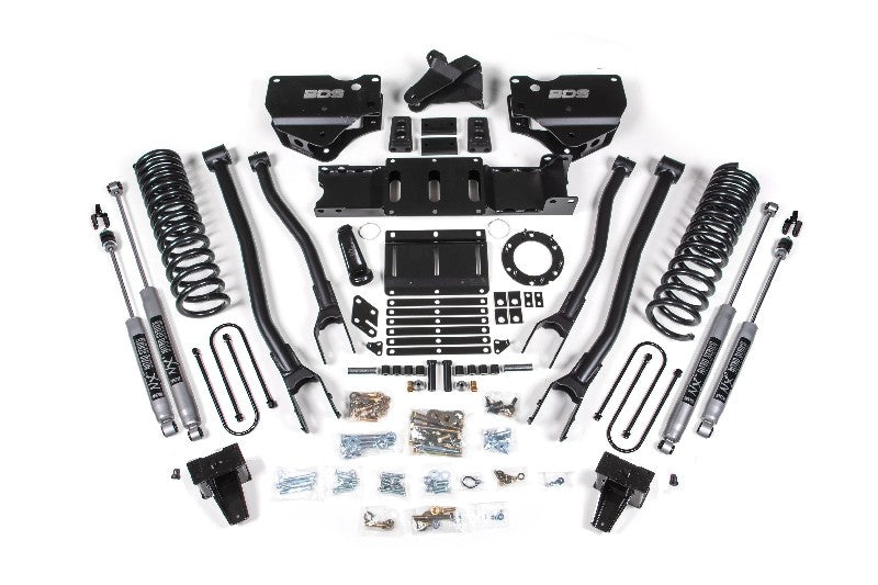 BDS 1690H 6 inch 4-Link Lift Kit with NX2 Nitro Shocks - 6 Bolt | 2019-2023 RAM 3500 with out Rear Overload Leaf