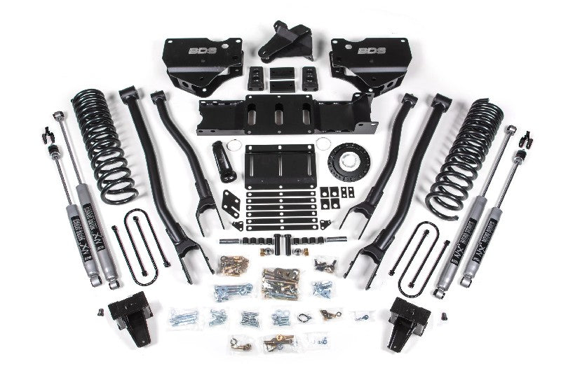 BDS 1692H 6 inch 4-Link Lift Kit with NX2 Nitro Shocks - 8 Bolt | 2019-2023 RAM 3500 with out Rear Overload Leaf