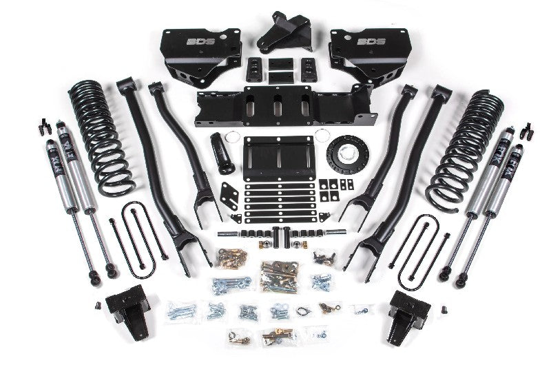 BDS 1693FS 6 inch 4-Link Lift Kit with FOX 2.0 Shocks - 8 Bolt | 2019-2023 RAM 3500 with Rear Overload Leaf