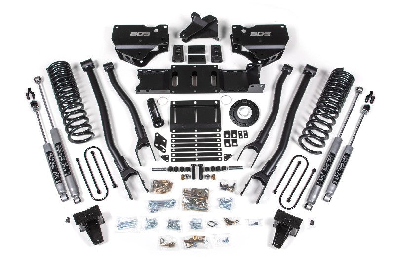 BDS 1693H 6 inch 4-Link Lift Kit with NX2 Nitro Shocks - 8 Bolt | 2019-2024 RAM 3500 w/ Rear Overload Leaf