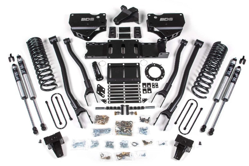BDS 1695FS 5.5 inch 4-Link Lift Kit with FOX 2.0 Shocks | 2019-2024 RAM 3500 with Rear Overload Leaf