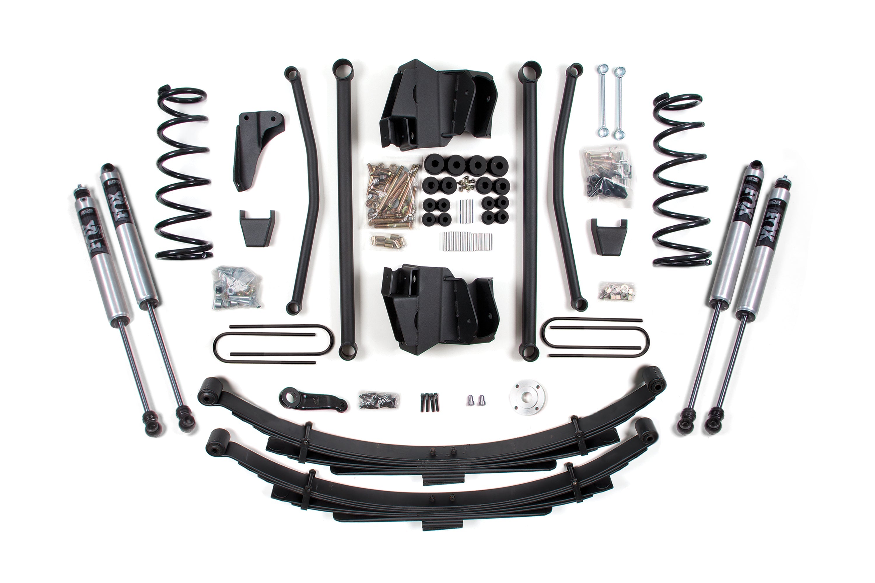 BDS 654FS 8 inch Long Arm Lift Kit with FOX 2.0 Shocks & Leaf Springs | 2003-2007 RAM 2500/3500 5.9L Cummins 4WD with 3.5 inch Axle