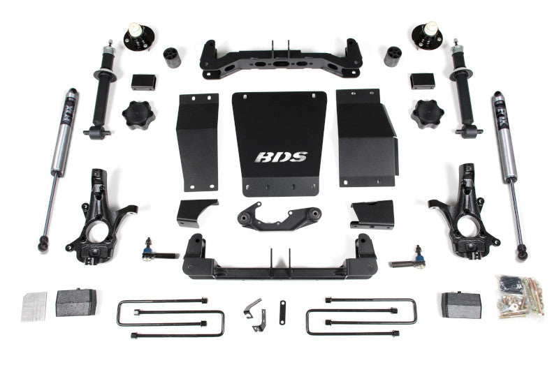 BDS 712FS 4 inch Lift Kit with FOX 2.0 Shocks & Block Kit - Cast Steel | 2014-2018 1500 4WD