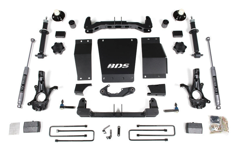BDS 713H 4 inch Lift Kit with NX2 Nitro Shocks & Block Kit - Aluminum | 2014-2018 1500 4WD