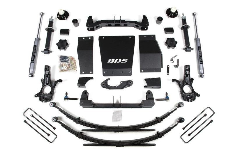 BDS 715H 4 inch Lift Kit with NX2 Nitro Shocks & Leaf Springs - Cast Steel | 2014-2018 1500