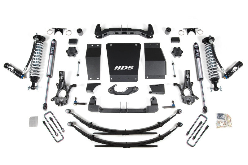 BDS 716FDSC 4 inch Lift Kit with FOX 2.5 Coilovers & Leaf Springs - Aluminum | 2014-2018 1500 4WD