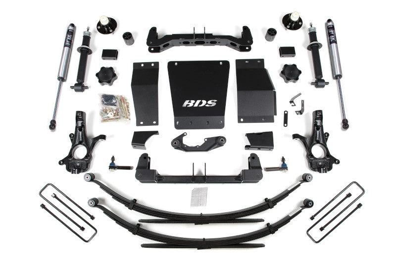 BDS 716FS 4 inch Lift Kit with FOX 2.0 Shocks & Leaf Springs - Aluminum | 2014-2018 1500
