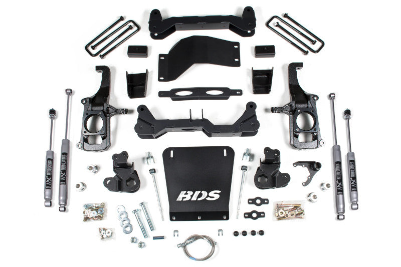 BDS 719H 4.5 inch Lift Kit with NX2 Nitro Shocks & 2 inch Block Kit | 2011-2019 GM Silverado/Sierra 2500HD/3500HD with out Rear Overload