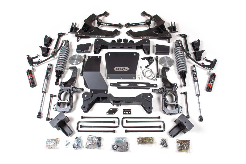 BDS 756FPE 6.5 inch FOX 2.5 Coilover Conversion Lift Kit with FOX 2.0 Shocks & Rear Block Kit | 2020-2024 GM Silverado/Sierra 2500HD/3500HD Duramax with Rear Overload