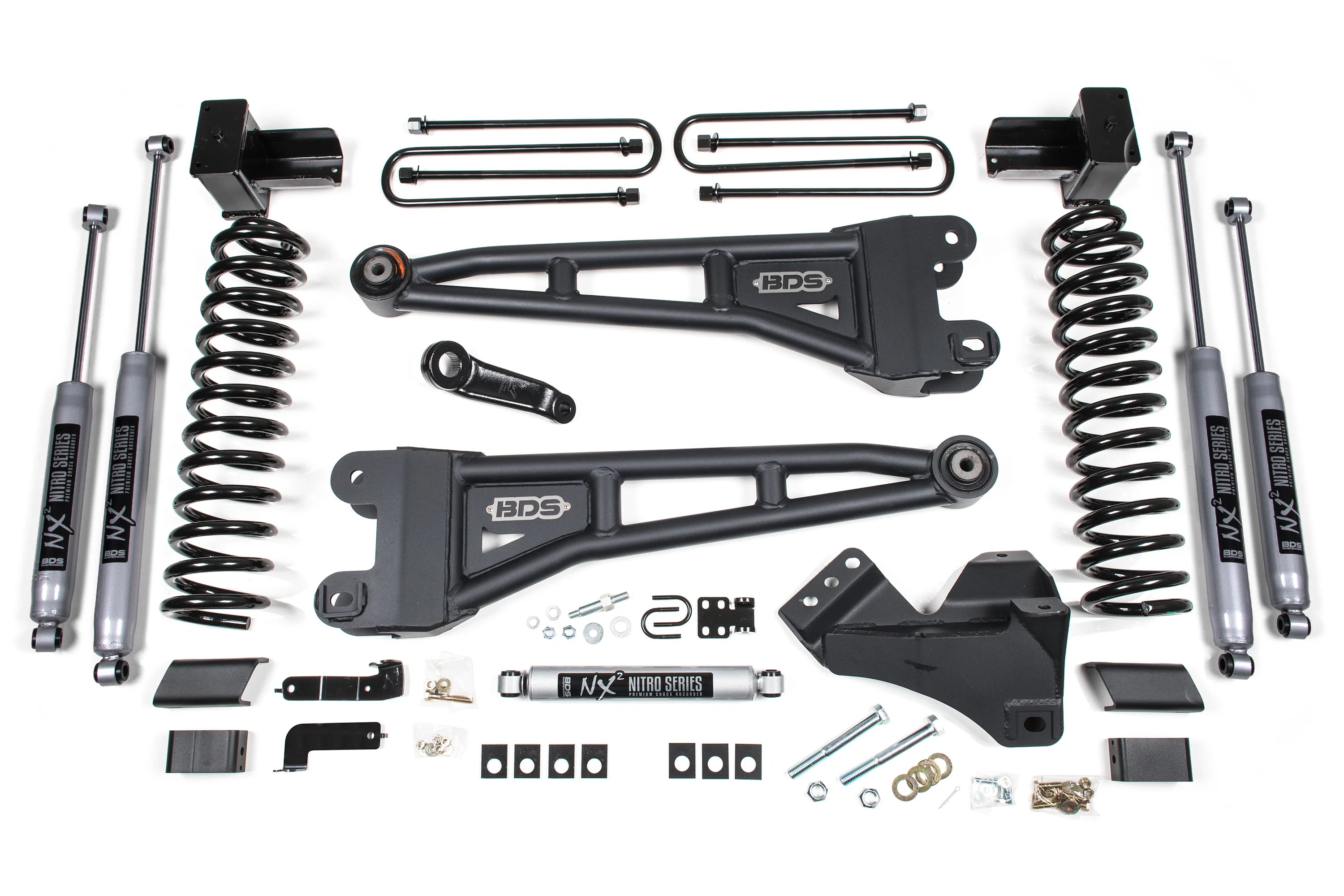 BDS 2242H 5 Inch Lift Kit w/ Radius Arm, NX2 Nitro Series Shocks & 5 Inch Block Kit w/o Overload | 2023-2025 Ford F250/F350 Super Duty 4WD Diesel