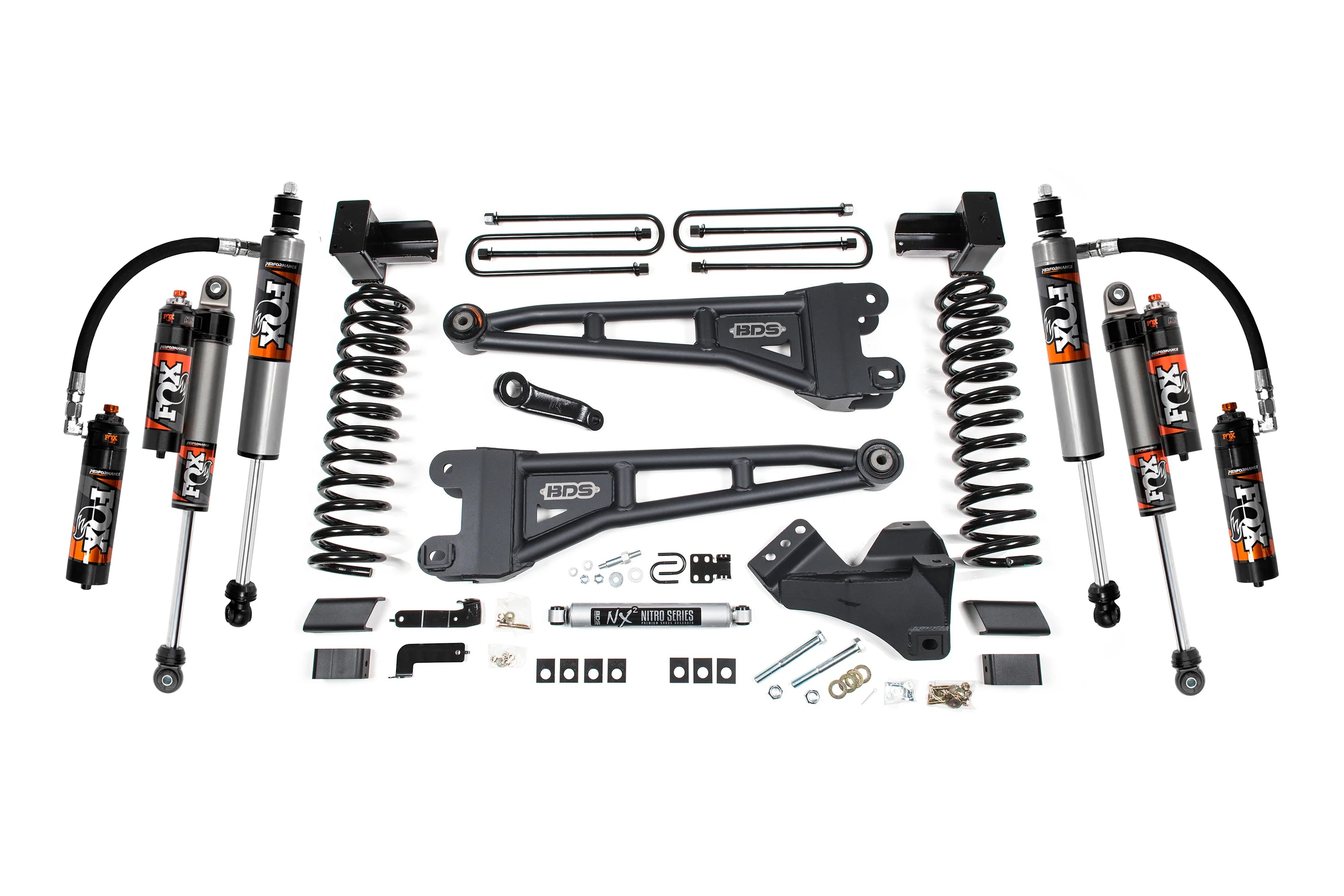 BDS 2242FPE 5 Inch Lift Kit w/ Radius Arm, FOX 2.5 Performance Elite Shocks & 5 Inch Block w/o Overload | 2023-2025 Ford F250/F350 Super Duty 4WD Diesel