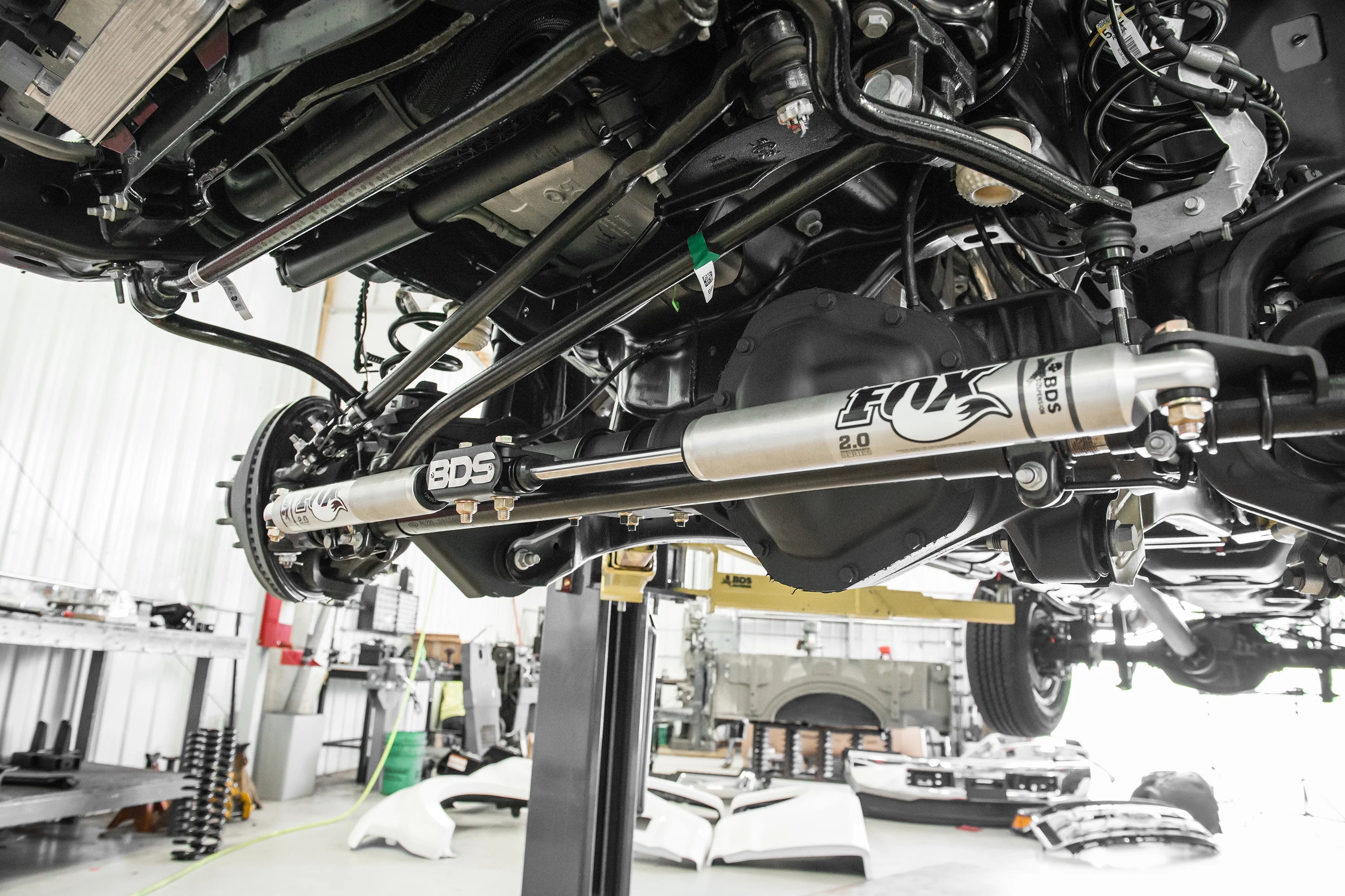 BDS 2022DF FOX 2.0" Dual Steering Stabilizer Kit - for 2.5-9" Lift - (Pair) | 2005-2026 Ford F250/F350 Super Duty 4WD