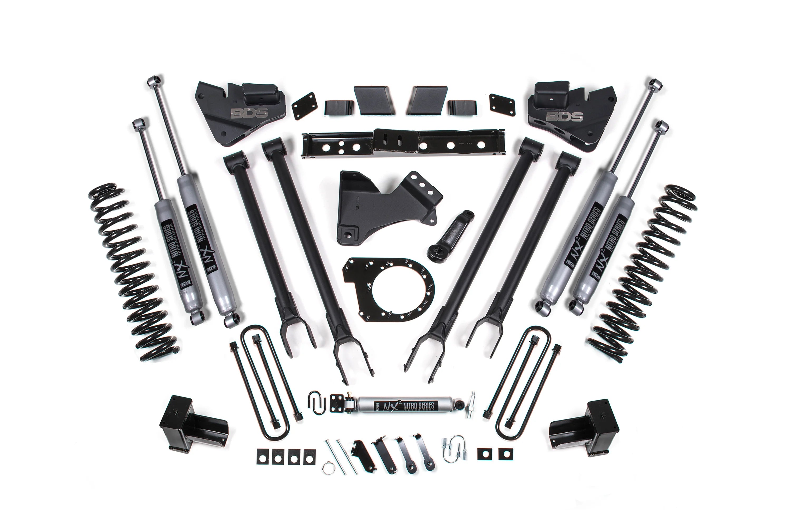 BDS 2215FPE 7 Inch Lift Kit w/ 4-Link & FOX 2.5 Performance Elite shocks | 2020-2022 Ford F250/F350 Super Duty 4WD Diesel