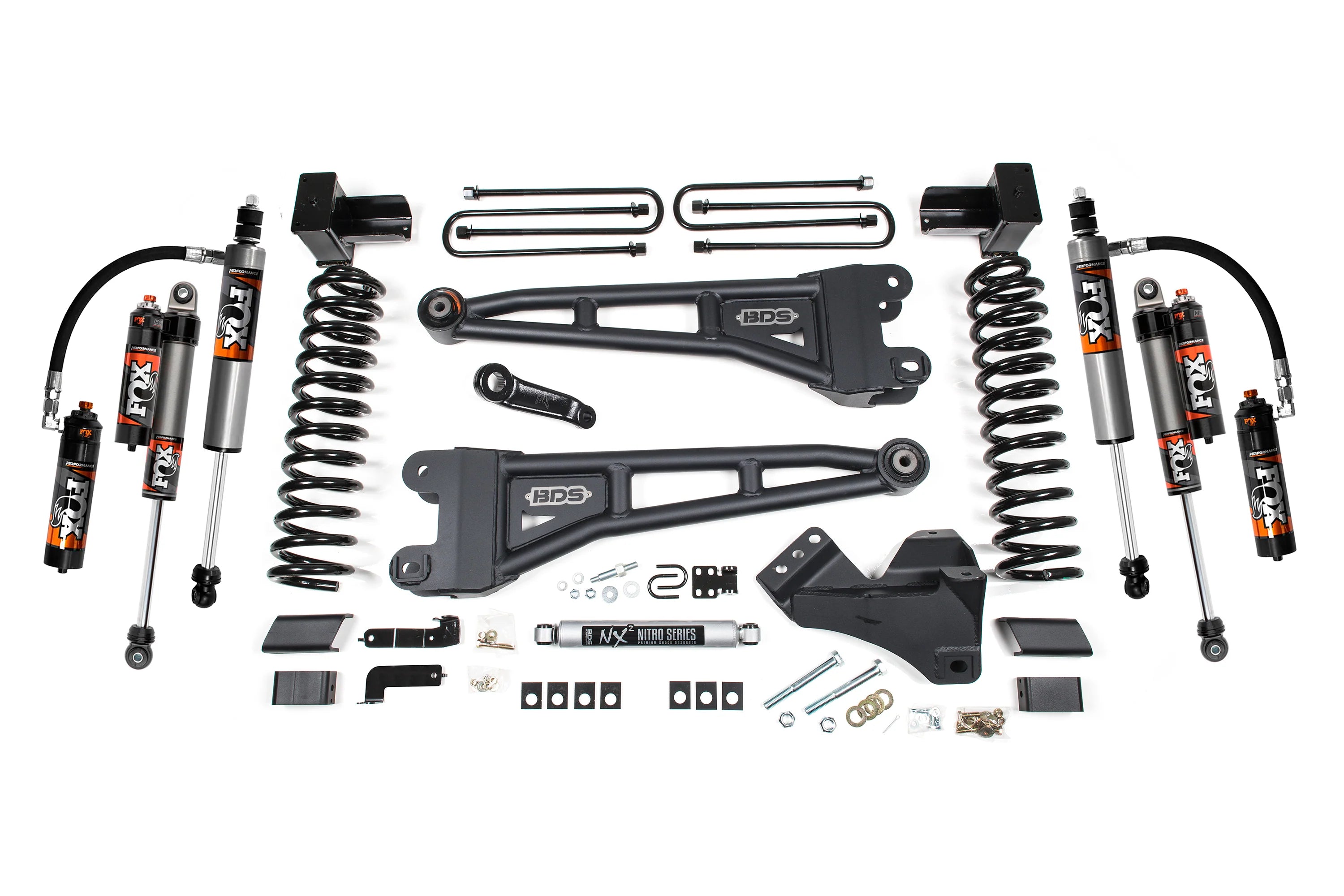 BDS 1990FPE 5 Inch Lift Kit w/ Radius Arm & FOX 2.5 Performance Elite shocks | 2020-2022 Ford F250/F350 Super Duty 4WD Gas