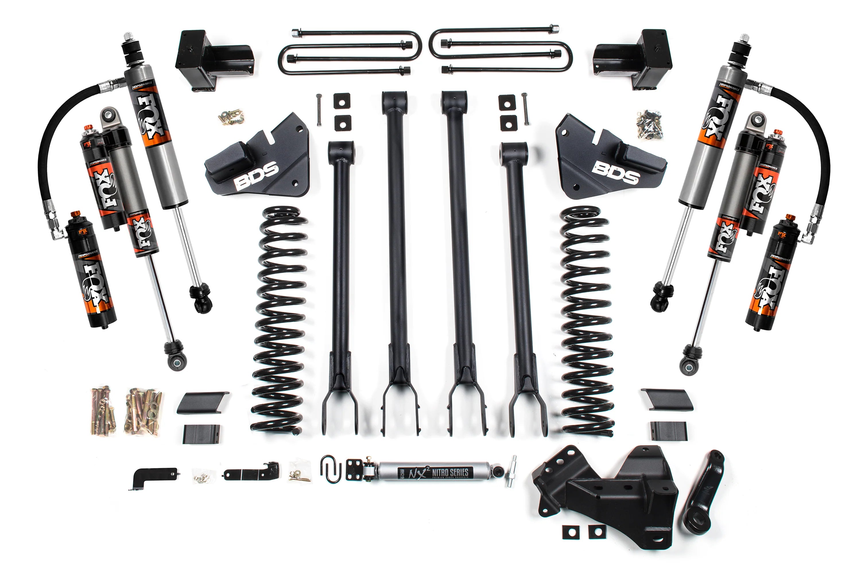 BDS 1998FPE  5 Inch Lift Kit w/ 4-Link, FOX 2.5 Performance Elite shocks & 4 Inch Block Kit  | 2020-2022 Ford F250/F350 Super Duty 4WD Diesel