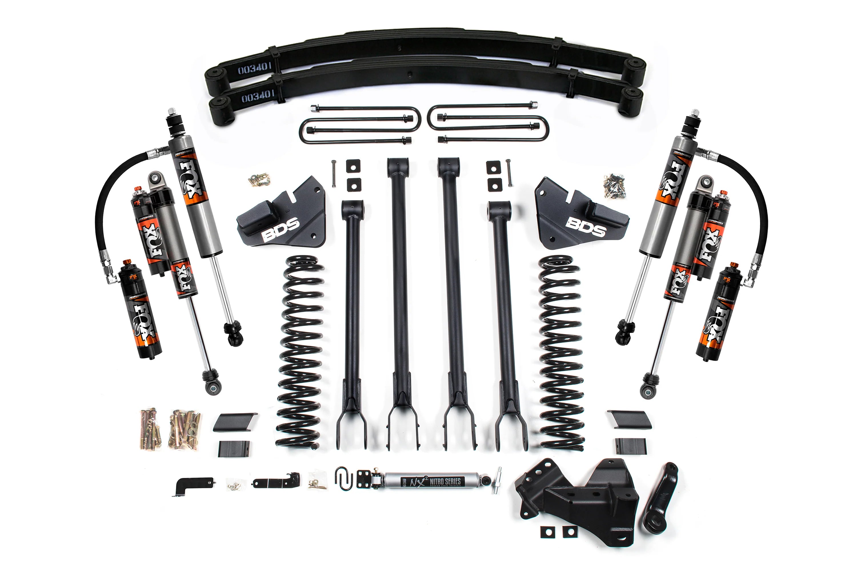 BDS 2214FPE 5 Inch Lift Kit w/ 4-Link, FOX 2.5 Performance Elite shocks & Leaf Springs | 2020-2022 Ford F250/F350 Super Duty 4WD Gas