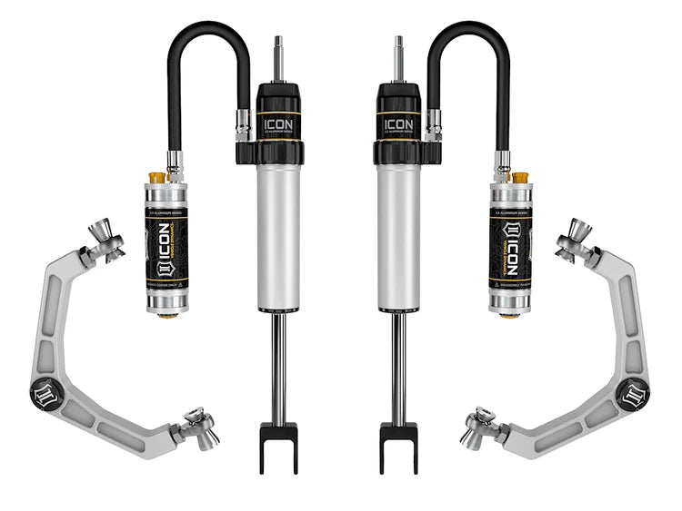 ICON 78735 V.S. 2.5" Aluminum Remote Reservoir CDCV Billet Front Shock System - for 0-2" Lift - (Package) | 2020-2026 GM Silverado/Sierra 2500HD/3500HD