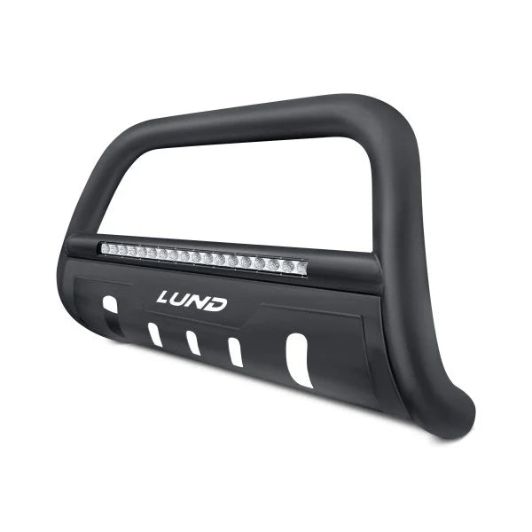Lund 47121203 3.5" Black Oval Bull Bar | 2011-2019 GM Silverado/Sierra 2500HD/3500HD
