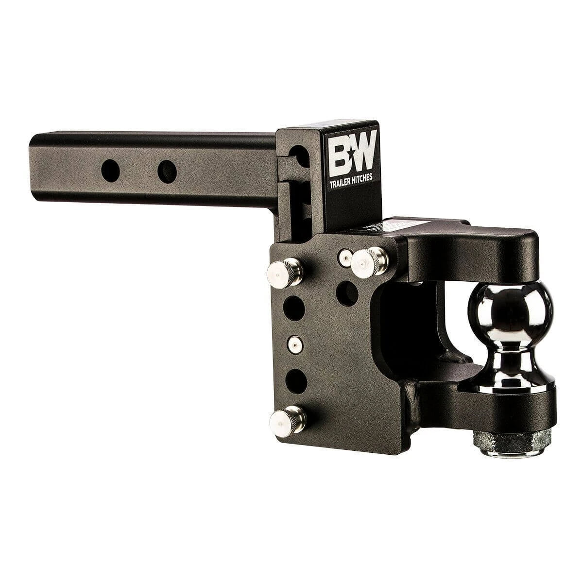 B&W TS10056 Black 2-5/16 inch Pintle Hitch with 2 inch Shank, 8.5 inch Drop, 4.5 inch Rise | Universal