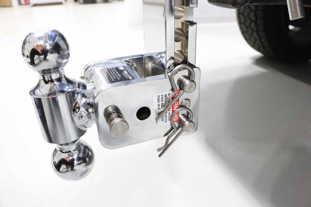 B&W TS10037C Chrome Tow & Stow 2x2-5/16 Dual Ball Hitch with 2 inch Shank, 5 inch Drop, 5.5 inch Rise | Universal