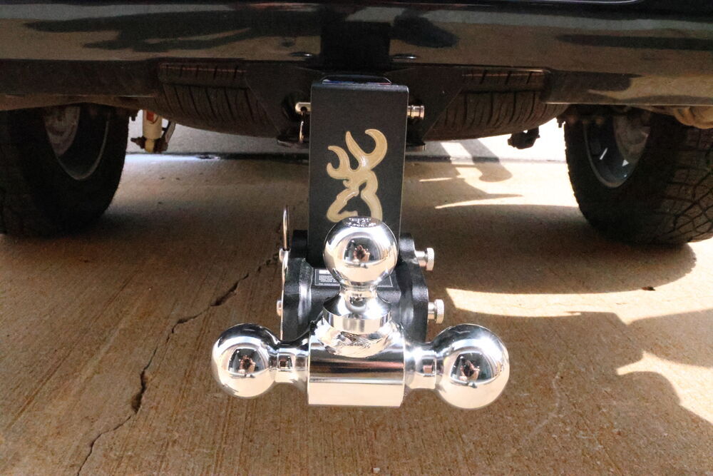 B&W TS10048BB Browning Tow & Stow Triple Ball Hitch with 2 inch Shank, 5 inch Drop, 5.5 inch Rise | Universal