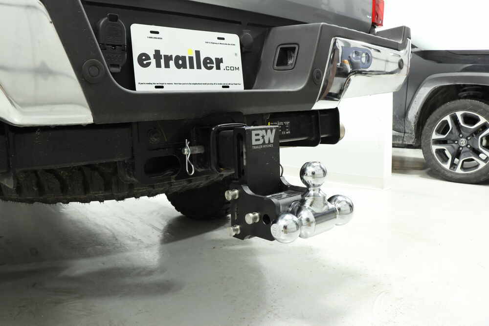 B&W TS30048B Black Tow & Stow Triple Ball Hitch with 3 inch Shank, 4 inch Drop, 4.5 inch Rise | Universal