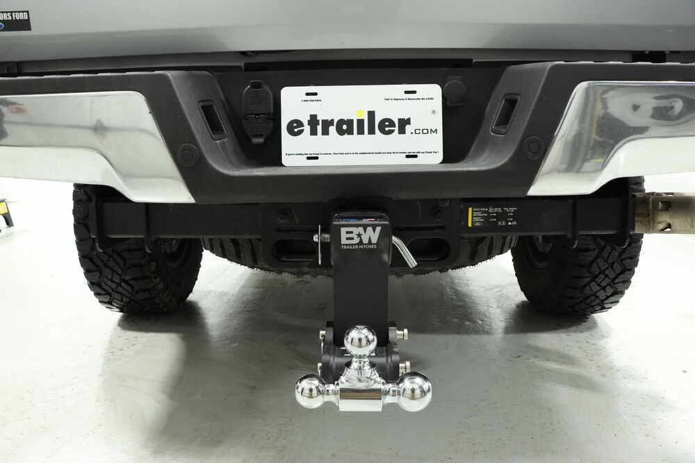 B&W TS30049B Black Tow & Stow Triple Ball Hitch with 3 inch Shank, 7 inch Drop, 7.5 inch Rise | Universal