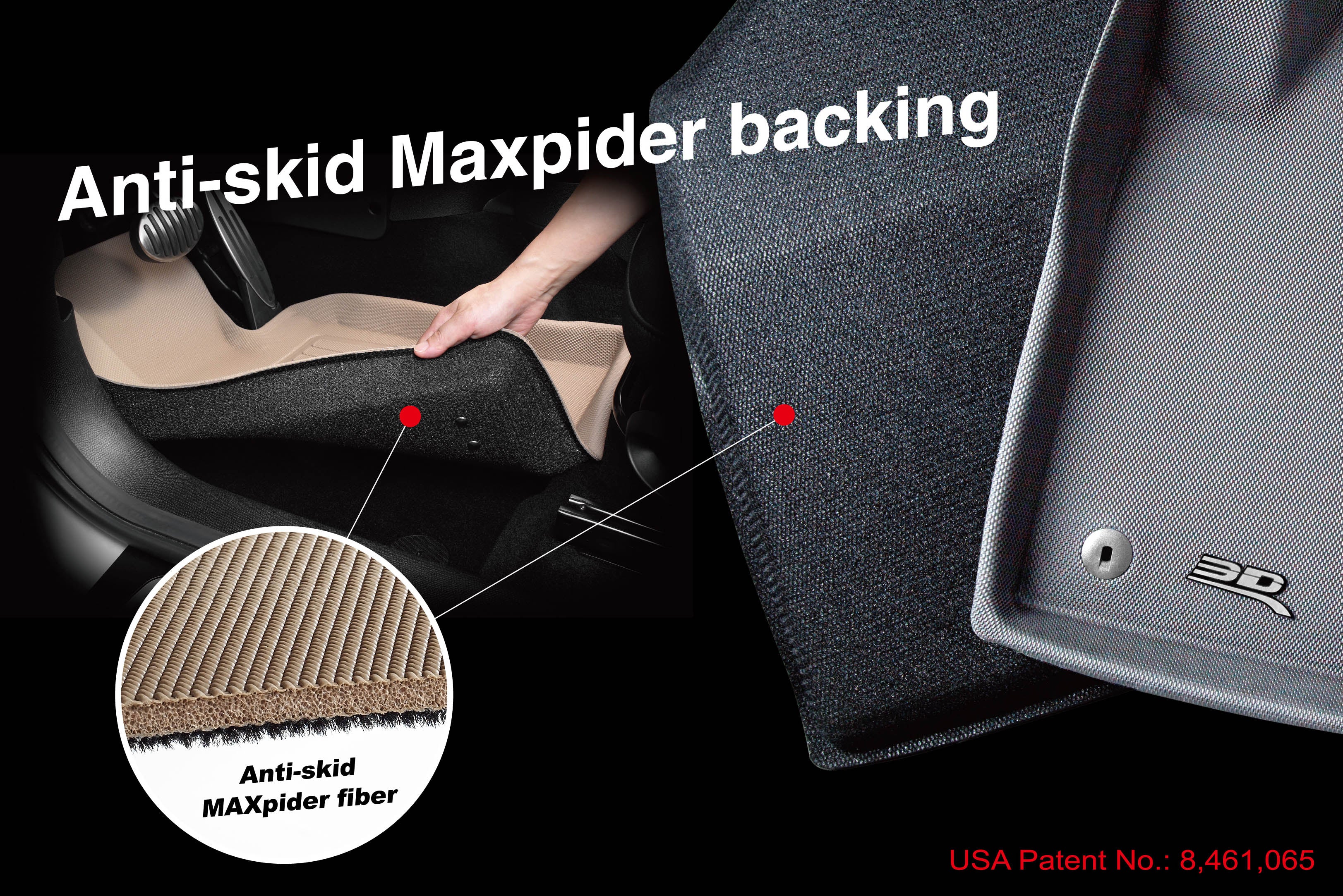 3DM L1DG01812201 Classic Gray Front Floor Mats | 2009-2012 Dodge RAM 1500/2500/3500