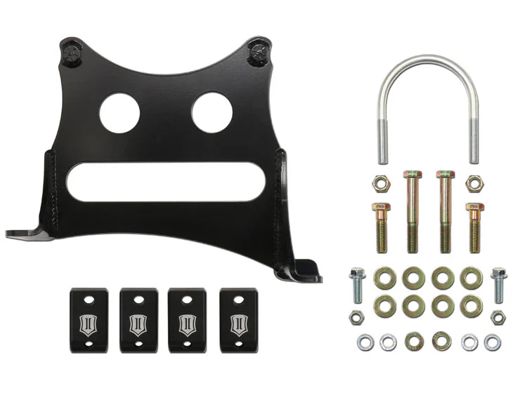 ICON 65000 Dual Steering Stabilizer Bracket Kit | 2005-2022 Ford F250/F350 Powerstroke 4WD